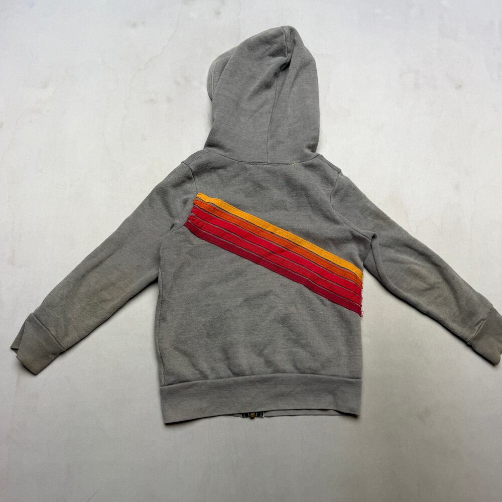 Aviator Nation Cross 5 Stripe Full Zip Hoodie Youth Kids 4 Retro Loungewear USA - Picture 2 of 9
